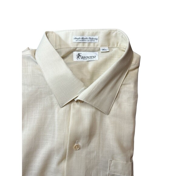 Bronzini Men’s Size XL Short Sleeve Button-up VTG Style Shirt NWOT - Picture 1 of 8